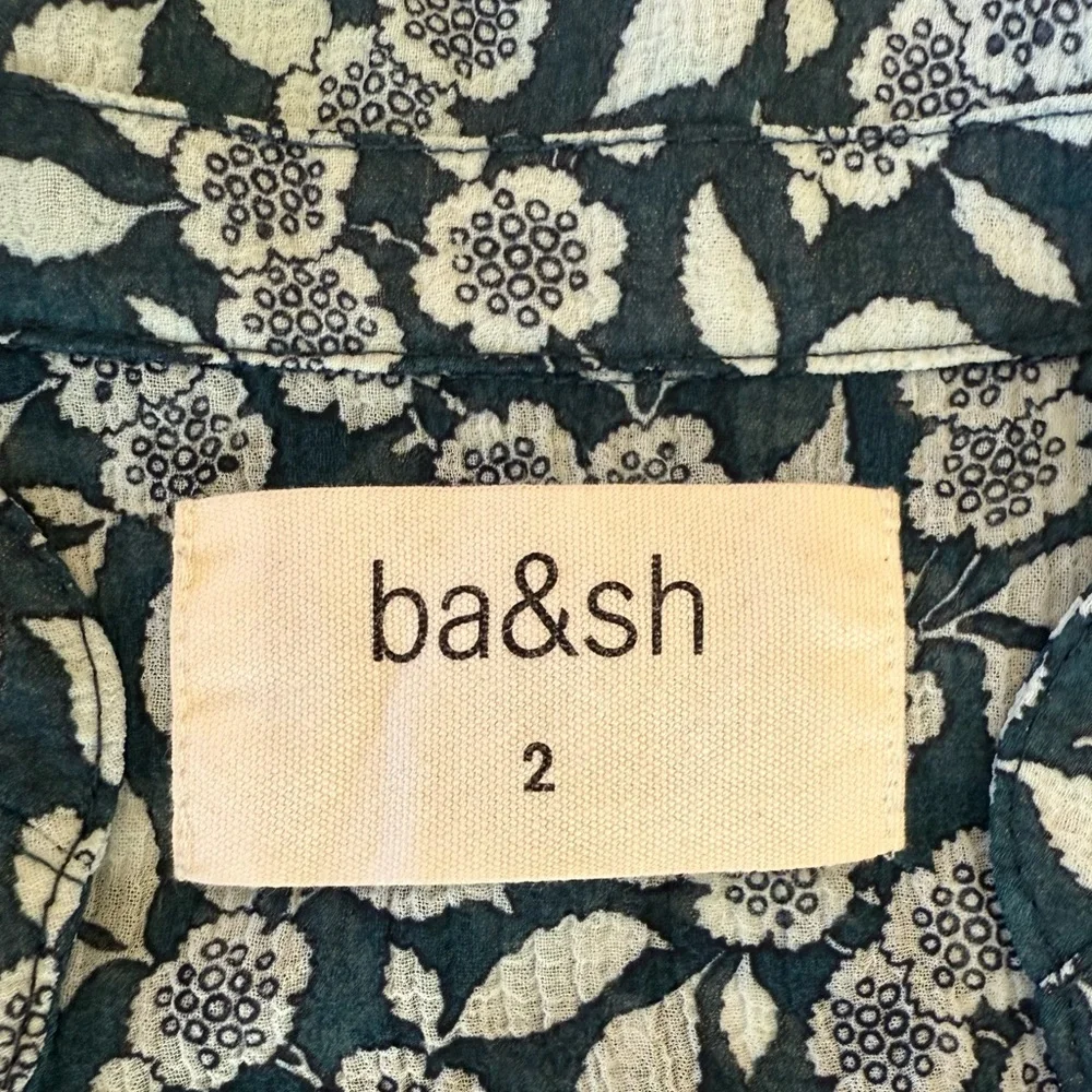 ba&sh Teal and Light Blue Floral Midi Dress - Picture 3 of 8